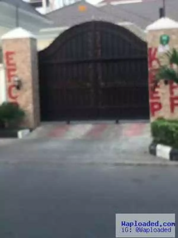 Photos: EFCC Seals Abuja Property Of Immediate Past Chief Of Defence Staff, Alex Badeh